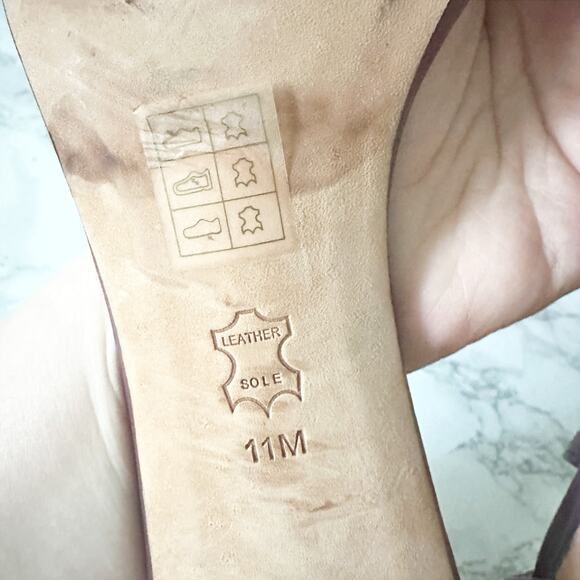 Tory Burch Cecile Maroon Leather Ankle Strap Block Heel Sandals women’s size 11 - Picture 11 of 14